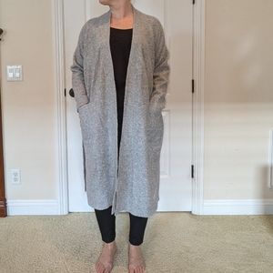 Uniqlo, Grey Long Cardigan (Coatigan), Size L